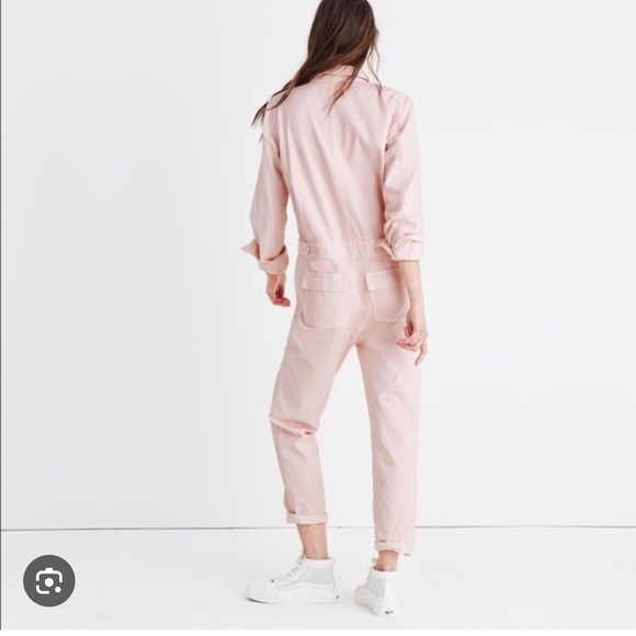 Madewell Signature Coverall Jumpsuit in Pink - Picture 2 of 6